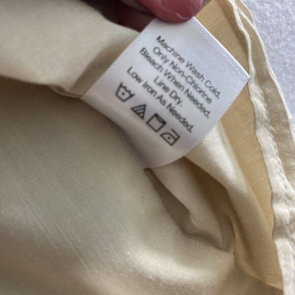 Coldwater Creek Top Womens PM 10-12 Tan Silk Blend Sleeveless Blouse 1/4 Zip‎ - Picture 9 of 9